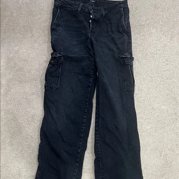 American Eagle Outfitters Black Cargo Jeans - Picture 1 of 2